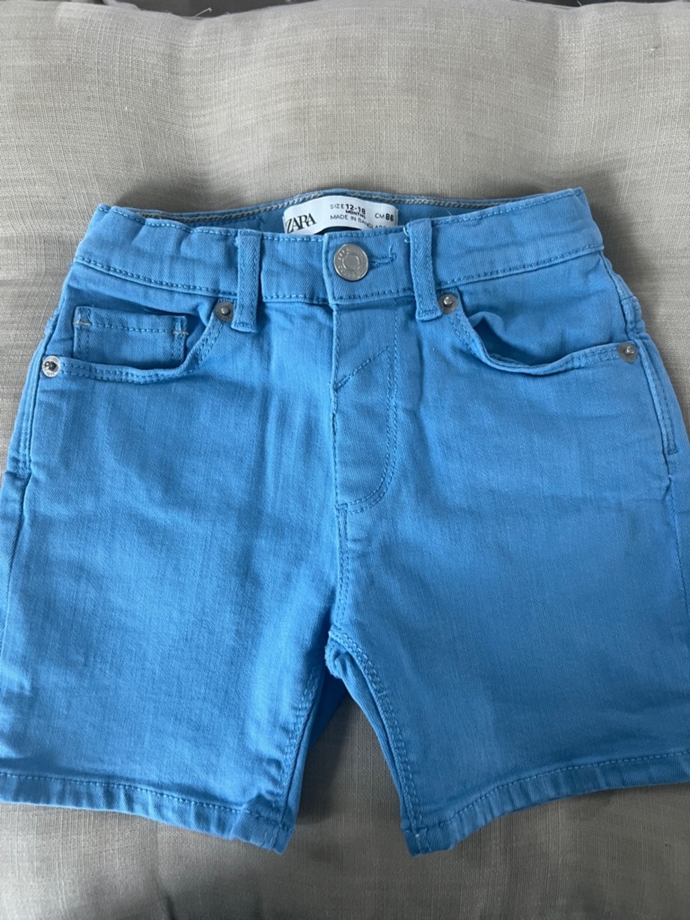 ZARA Bright Blue Kids Denim Shorts
